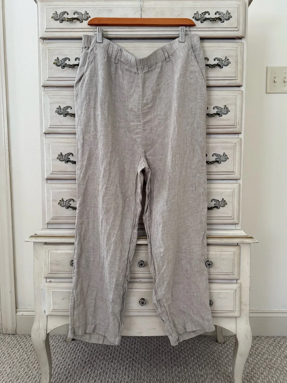 Quince Oatmeal Linen Euro Summer Boho Pants